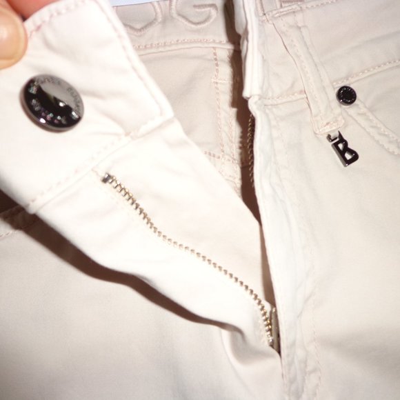 NWT BOGNER Julie-C Slim Fit Jeans 27 Beige Zip Button Closure Pockets Stretch - Picture 10 of 13